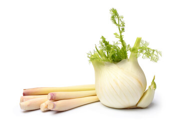 Wall Mural - Fresh fennel and bundle of lemon grass