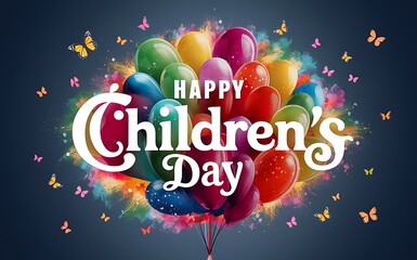 Children’s day with happy kids celebration background Generative AI