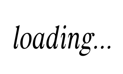 Wall Mural - LOADING - Text illustration isolated on transparent background