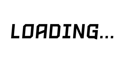 Wall Mural - LOADING - Text illustration isolated on transparent background