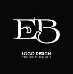 Wall Mural - EB EB Logo Design, Creative Minimal Letter EB EB Monogram