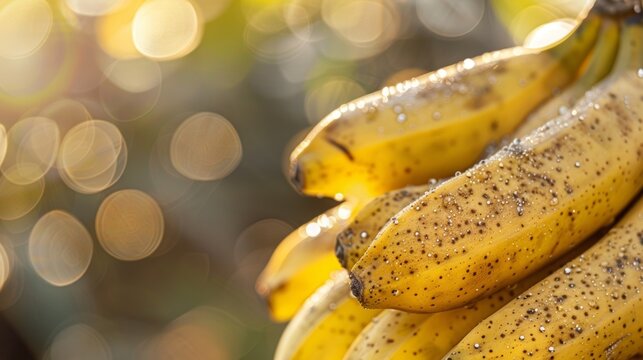 The crunchy texture of freezedried bananas represents the high energy collisions in particle accelerators.
