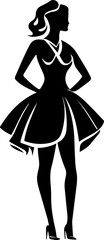 Wall Mural - Woman or ladies dress silhouette isolated on white background