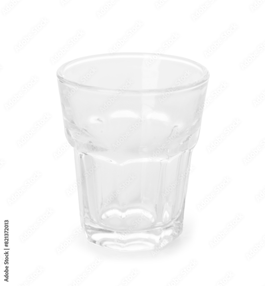 Crystal clear glass on white background