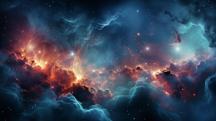 Wall Mural - galactic night sky astronomy and science combined