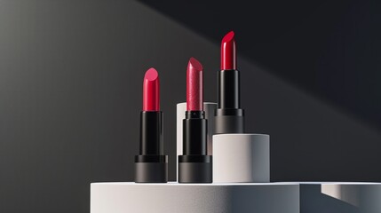 lipsticks in photo studio generative ai