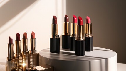 lipsticks in photo studio generative ai