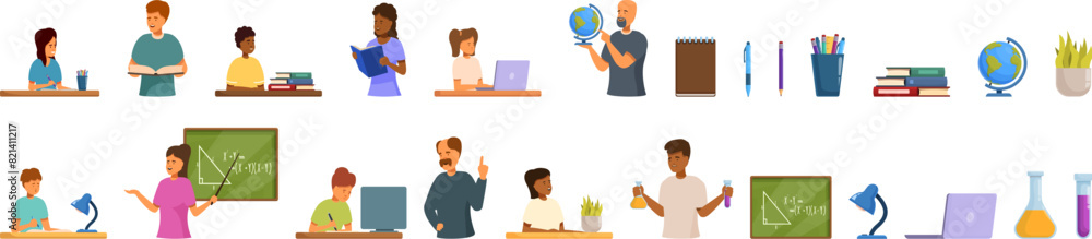 Teaching home parents vector. A group of people are shown in a ...