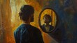 © Gulkhanim - Woman Reflecting in a Mirror: A Portrait of Self-Discovery