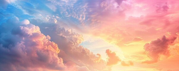 colorful sunset sky with dramatic clouds beautiful nature background generative ai
