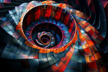 Wall Mural - Abstract Spiral Vortex