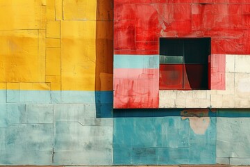 Wall Mural - Colorful Abstract Urban Wall