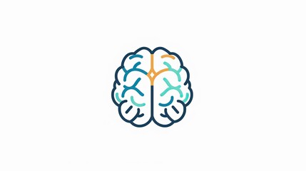 generate unique, modern, white background, vector logo for brain and memory health company