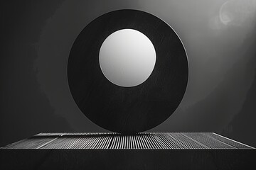 Poster - The image of a minimalist sun, represented by a circle and straight rays