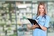 © BillionPhotos.com - Healthcare concept, female pharmacist in a clinic.