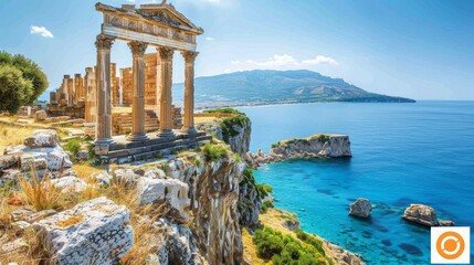 Wall Mural - Sicily's stunning beaches, ancient ruins, and vibrant local culture make it a perfect Mediterranean vacation.