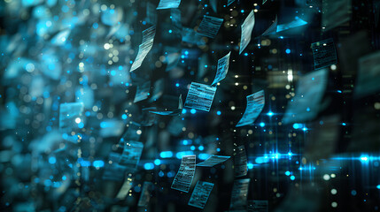 Wall Mural - artificial intelligence in document analysis, the role of artificial intelligence in document analys