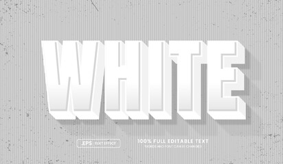 Poster - 3d white text effect, editable font style