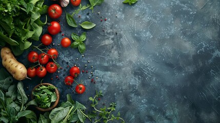 Wall Mural - World Vegetarian Day Concept. Background for Healthy Food Concept