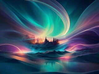 Wall Mural - Cosmic Brushstrokes