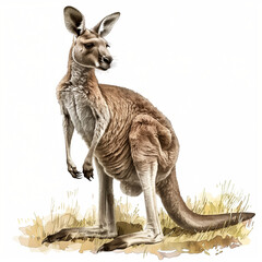 kangaroo vintage drawing illustration artwork