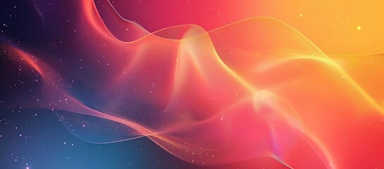 Sticker - abstract background with colorful wave gradations