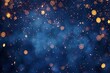 © MUdaylah - Silvester party New year background banner panorama long- sparklers and bokeh lights on dark blue night sky texture, with space for text with generative ai