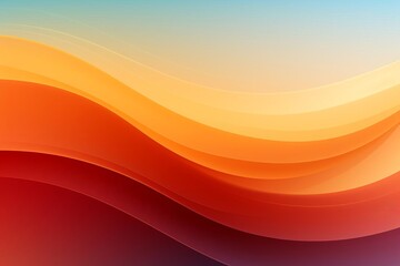 Wall Mural - Vibrant abstract background with smooth, flowing curves in warm red, orange, and yellow gradient hues, creating a dynamic and energetic visual effect.