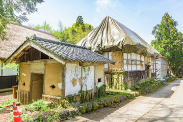 Wall Mural - Agricultural and mountainous landscape of Sado Nishimikawa trace back to Sado Gold Mine, Important Cultural Landscape of Japan, World Heritage Tentative List of Japan