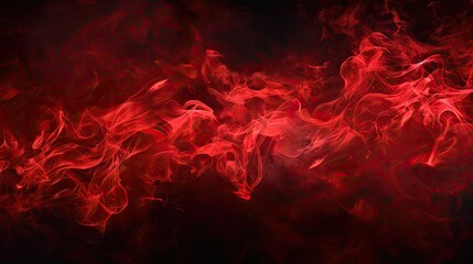 Wall Mural - Abstract red smoke on black background