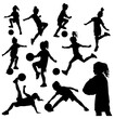 © Elilta - Children playing soccer vector silhouettes