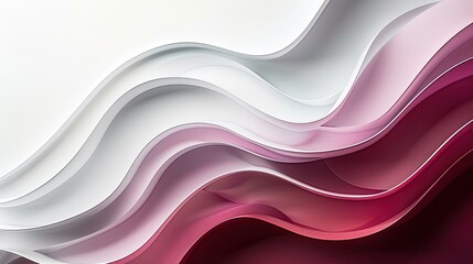 Wall Mural - modern wave background of dominant white and accents of maroon professional gradient background