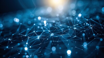Wall Mural - technology network background.
