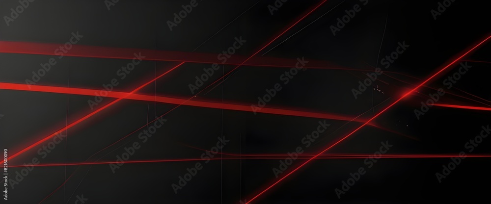 Dark grey black abstract background with red glowing lines design for ...
