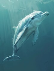Wall Mural - The Dolphin's Sonar Sensing Adventures