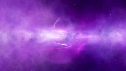 Wall Mural - Abstract infinity universe with glowing nebula light and stars loop animation background.