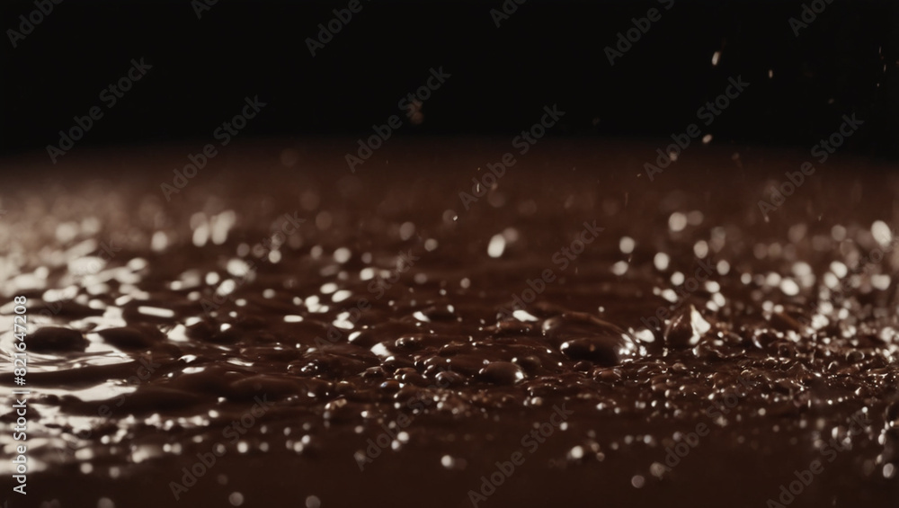 Chocolate. Abstract fantasy background. Liquid chocolate For banner ...