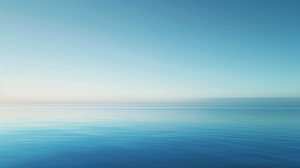Wall Mural - Serene Blue Ocean Horizon Under Clear Sky