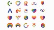© Panupan - LGBTQ pride logo , Pride symbol set , Rainbow pride icon