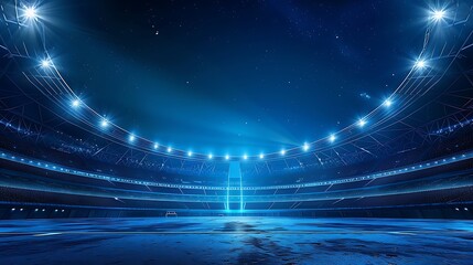 Wall Mural - abstract stadium background on ground science product and sports technology background
