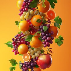 Wall Mural - fruits and berries