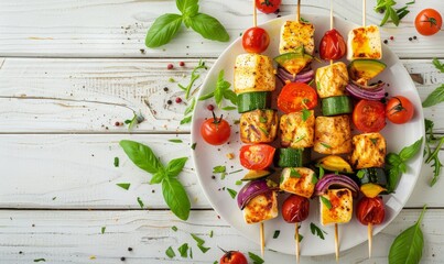Wall Mural - Assorted Skewers of Vegetables and Meat