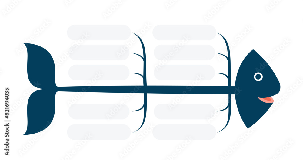Fishbone Diagram or Cause and Effect diagram. infographic template ...