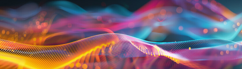 Abstract digital wave background with vibrant colors and smooth flowing lines, perfect for technology and modern designs.