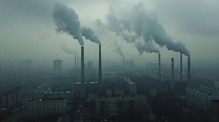 Air pollution from industrial chimneys