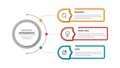 infographic design 3 options or steps with icons. infographic business concept can be used for info 