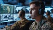 © liliyabatyrova - A man in a military uniform is wearing a headset