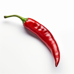 Red hot chili pepper isolated on white background