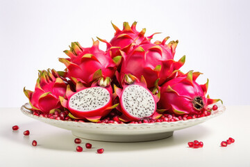 Wall Mural - dragon fruit in the plate