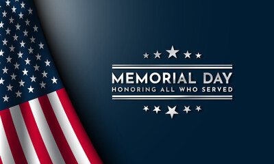 Wall Mural - Memorial Day Banner Background Design.